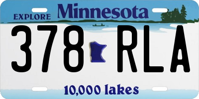 MN license plate 378RLA