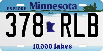 MN license plate 378RLB