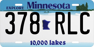 MN license plate 378RLC