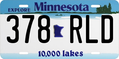 MN license plate 378RLD