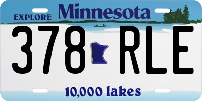 MN license plate 378RLE