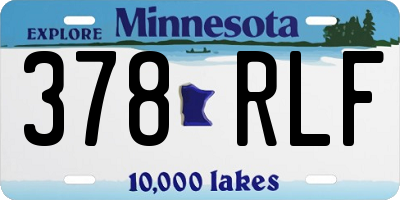 MN license plate 378RLF