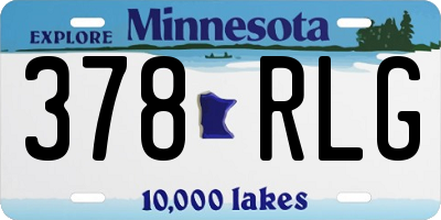 MN license plate 378RLG