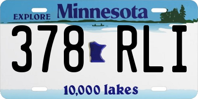 MN license plate 378RLI
