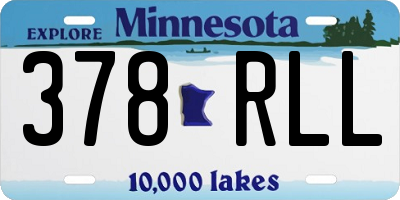 MN license plate 378RLL