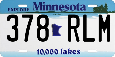MN license plate 378RLM