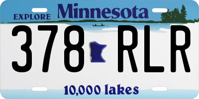 MN license plate 378RLR