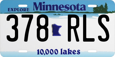 MN license plate 378RLS