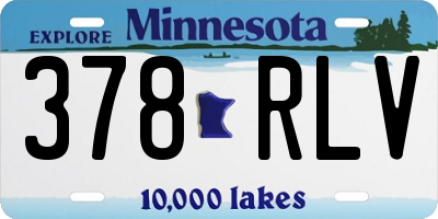 MN license plate 378RLV