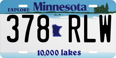 MN license plate 378RLW