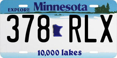 MN license plate 378RLX