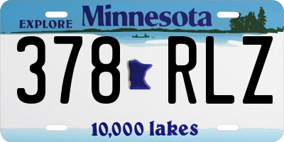 MN license plate 378RLZ