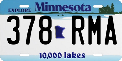 MN license plate 378RMA