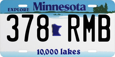 MN license plate 378RMB