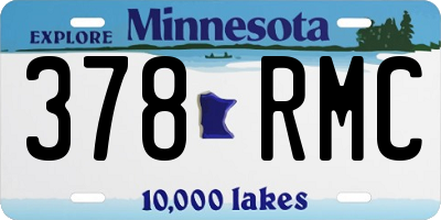 MN license plate 378RMC