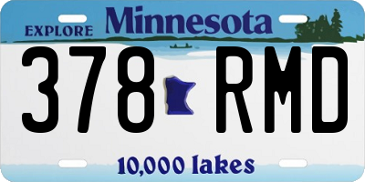 MN license plate 378RMD