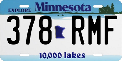 MN license plate 378RMF