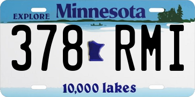 MN license plate 378RMI