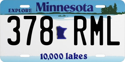MN license plate 378RML