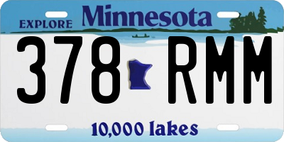 MN license plate 378RMM
