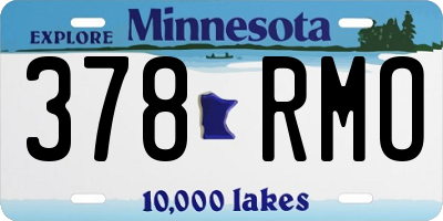 MN license plate 378RMO