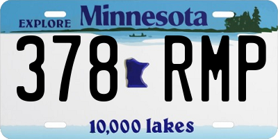 MN license plate 378RMP
