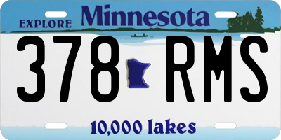MN license plate 378RMS
