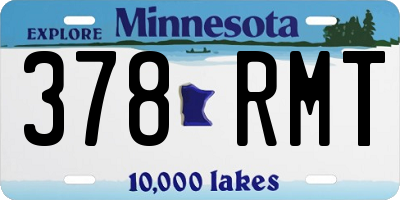 MN license plate 378RMT