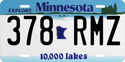 MN license plate 378RMZ
