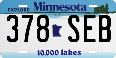 MN license plate 378SEB