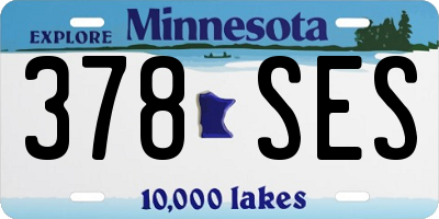 MN license plate 378SES
