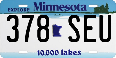 MN license plate 378SEU