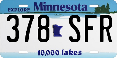 MN license plate 378SFR