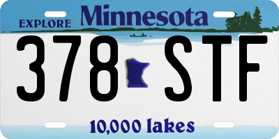 MN license plate 378STF