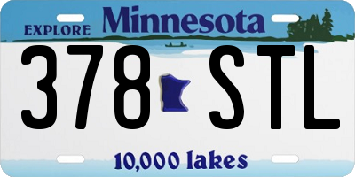 MN license plate 378STL
