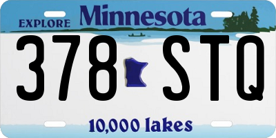 MN license plate 378STQ