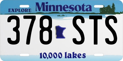 MN license plate 378STS