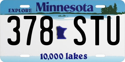 MN license plate 378STU