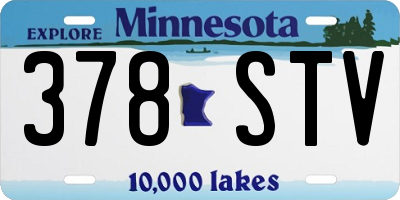MN license plate 378STV