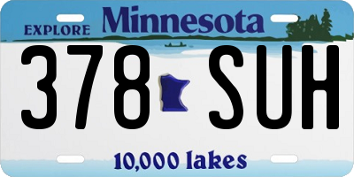 MN license plate 378SUH