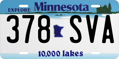 MN license plate 378SVA