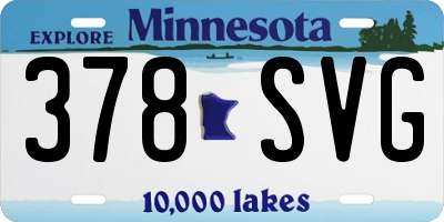 MN license plate 378SVG