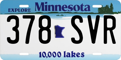 MN license plate 378SVR