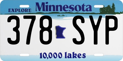 MN license plate 378SYP