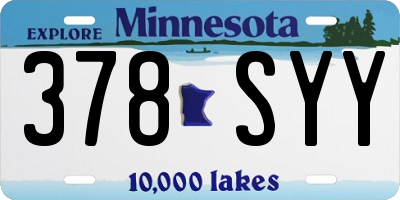 MN license plate 378SYY