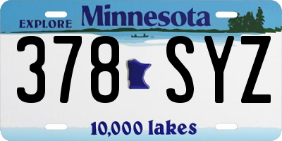 MN license plate 378SYZ