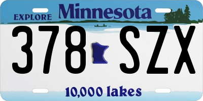 MN license plate 378SZX