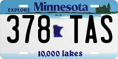 MN license plate 378TAS