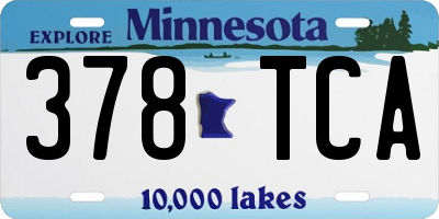 MN license plate 378TCA