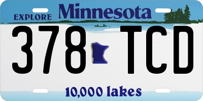 MN license plate 378TCD